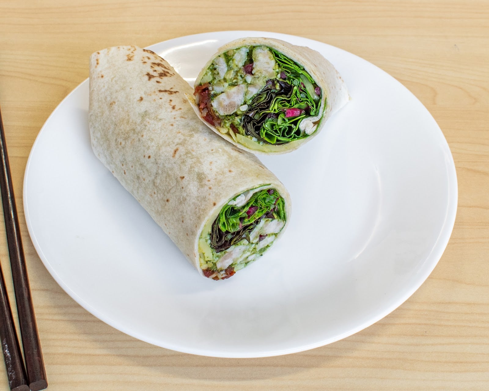 Basil Pesto Chicken Wraps